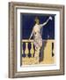'Farewell at Night', design for an evening dress by Jeanne Paquin, early 20th century-Georges Barbier-Framed Giclee Print