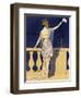 Farewell at Night, Design for an Evening Dress by Paquin-Georges Barbier-Framed Giclee Print