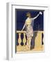 Farewell at Night, Design for an Evening Dress by Paquin-Georges Barbier-Framed Giclee Print