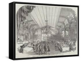 Farewell Banquet of the Deputies of the Legislative Body, in the Casino Paganini, at Paris-null-Framed Stretched Canvas