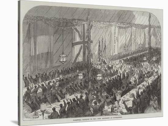 Farewell Banquet to the 109th Regiment at Kurrachee-null-Stretched Canvas