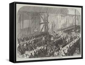 Farewell Banquet to the 109th Regiment at Kurrachee-null-Framed Stretched Canvas
