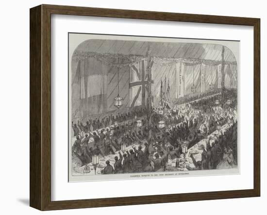 Farewell Banquet to the 109th Regiment at Kurrachee-null-Framed Giclee Print