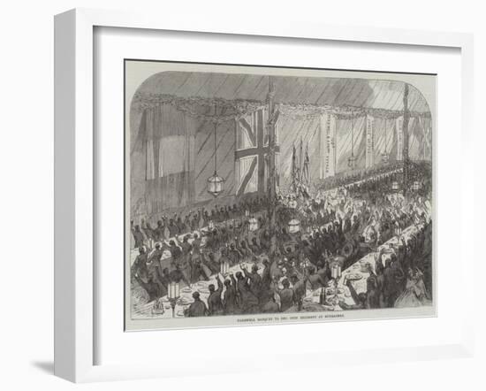 Farewell Banquet to the 109th Regiment at Kurrachee-null-Framed Giclee Print