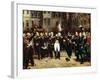 Farewell by Napoleon I 1769-1821 to the Imperial Guard at Fontainebleau-Antoine Alphonse Montfort-Framed Giclee Print