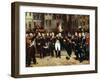 Farewell by Napoleon I 1769-1821 to the Imperial Guard at Fontainebleau-Antoine Alphonse Montfort-Framed Giclee Print