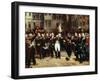 Farewell by Napoleon I 1769-1821 to the Imperial Guard at Fontainebleau-Antoine Alphonse Montfort-Framed Giclee Print