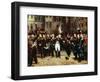 Farewell by Napoleon I 1769-1821 to the Imperial Guard at Fontainebleau-Antoine Alphonse Montfort-Framed Giclee Print