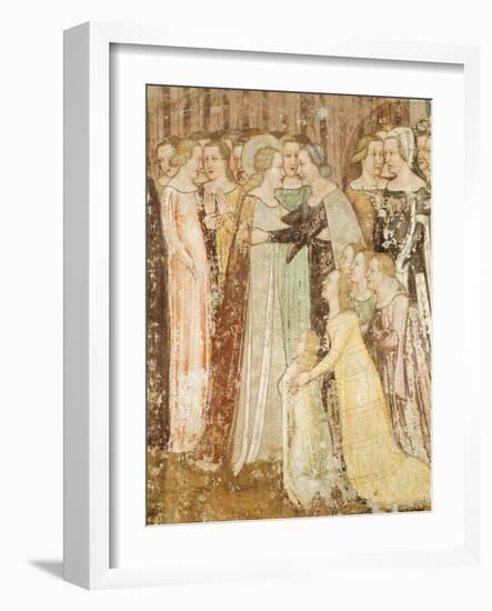 Farewell, Detail from Stories of St Ursula, 1358-Tommaso Da Modena Tommaso Da Modena-Framed Giclee Print