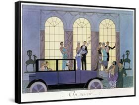 Farewell, Engraved by Henri Reidel, 1920 (Litho)-Georges Barbier-Framed Stretched Canvas
