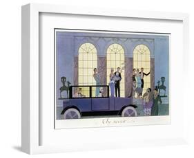 Farewell, Engraved by Henri Reidel, 1920 (Litho)-Georges Barbier-Framed Premium Giclee Print