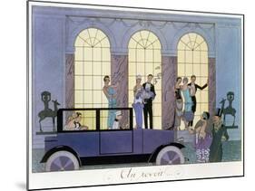 Farewell, Engraved by Henri Reidel, 1920 (Litho)-Georges Barbier-Mounted Giclee Print