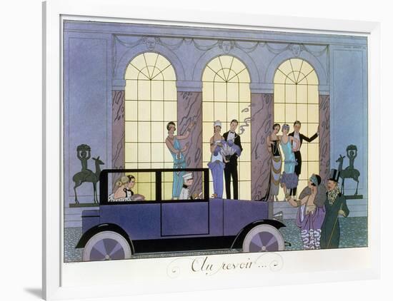 Farewell, Engraved by Henri Reidel, 1920 (Litho)-Georges Barbier-Framed Giclee Print