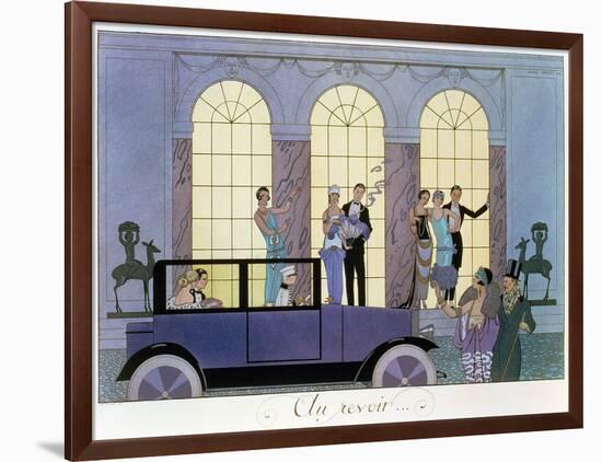 Farewell, Engraved by Henri Reidel, 1920 (Litho)-Georges Barbier-Framed Giclee Print