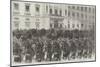 Farewell of the First Battalion of Scots Fusilier Guards at Buckingham Palace-null-Mounted Giclee Print