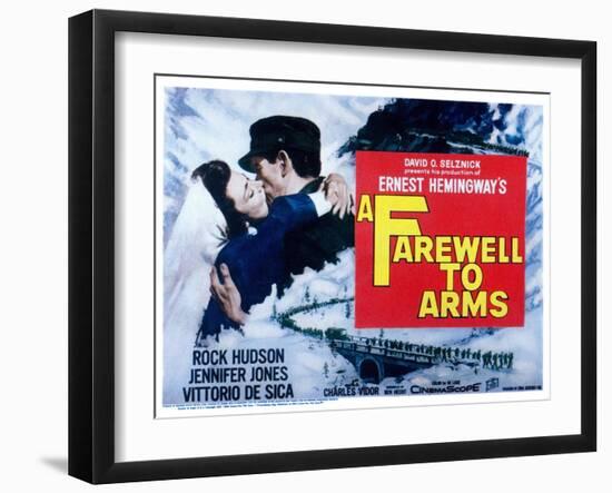 Farewell to Arms, Jennifer Jones, Rock Hudson, 1957-null-Framed Photo