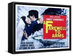 Farewell to Arms, Jennifer Jones, Rock Hudson, 1957-null-Framed Stretched Canvas