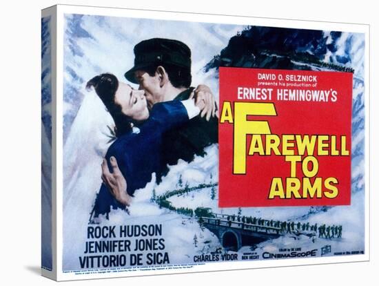 Farewell to Arms, Jennifer Jones, Rock Hudson, 1957-null-Stretched Canvas