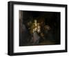 Farewell to Louis XVI by His Family in the Temple, 20th January 1793-Charles Benazech-Framed Giclee Print