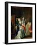 Farewell to Louis XVI by His Family in the Temple, 20th January 1793-Jean-Jacques Hauer-Framed Giclee Print