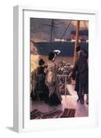 Farewell to the Mersey-James Tissot-Framed Art Print