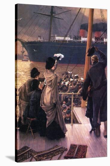 Farewell To The Mersey-James Tissot-Stretched Canvas