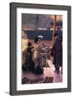 Farewell To The Mersey-James Tissot-Framed Art Print