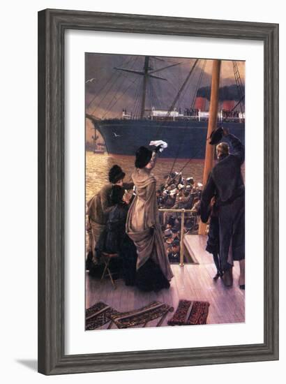 Farewell To The Mersey-James Tissot-Framed Art Print