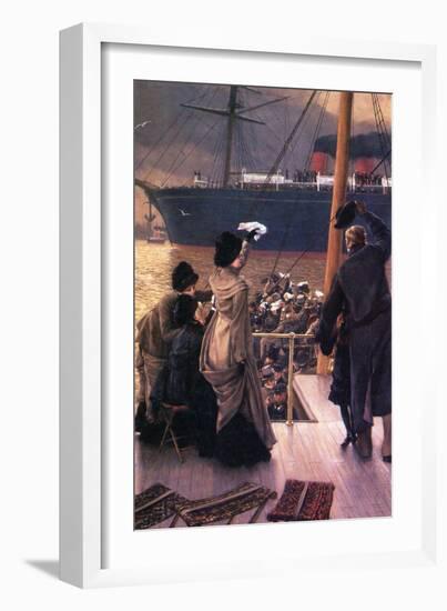 Farewell To The Mersey-James Tissot-Framed Art Print