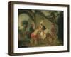 Farewell to the Nursemaid, 1777 (Oil on Canvas)-Etienne Aubry-Framed Giclee Print