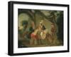 Farewell to the Nursemaid, 1777 (Oil on Canvas)-Etienne Aubry-Framed Giclee Print