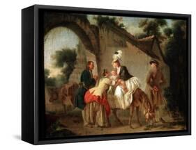 Farewell to the Wet Nurse, 1777-Etienne Aubry-Framed Stretched Canvas