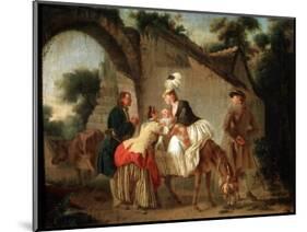 Farewell to the Wet Nurse, 1777-Etienne Aubry-Mounted Giclee Print