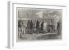 Farewell Visit of Garibaldi to Admiral Mundy on Board the Hannibal at Naples-null-Framed Giclee Print