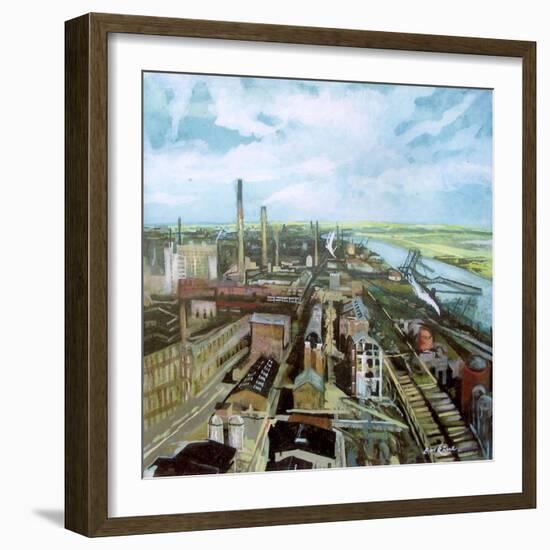 Farewerke, Industrial Works, Hoechst, Frankfurt, Germany-John Erskine-Framed Giclee Print