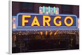 Fargo Theater Sign, Fargo, North Dakota, USA-Walter Bibikow-Framed Photographic Print