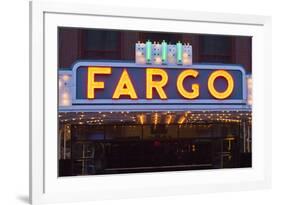 Fargo Theater Sign, Fargo, North Dakota, USA-Walter Bibikow-Framed Photographic Print