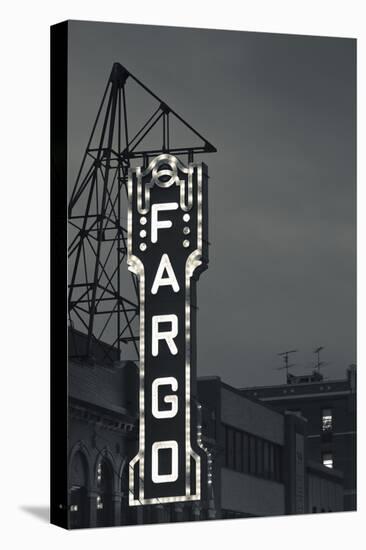 Fargo Theater Sign, Fargo, North Dakota, USA-Walter Bibikow-Stretched Canvas