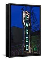 Fargo Theater Sign, Fargo, North Dakota, USA-Walter Bibikow-Framed Stretched Canvas