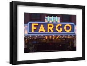 Fargo Theater Sign, Fargo, North Dakota, USA-Walter Bibikow-Framed Photographic Print