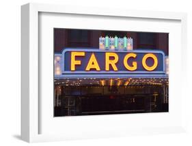 Fargo Theater Sign, Fargo, North Dakota, USA-Walter Bibikow-Framed Photographic Print