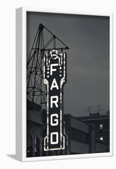 Fargo Theater Sign, Fargo, North Dakota, USA-Walter Bibikow-Framed Photographic Print