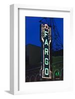 Fargo Theater Sign, Fargo, North Dakota, USA-Walter Bibikow-Framed Photographic Print