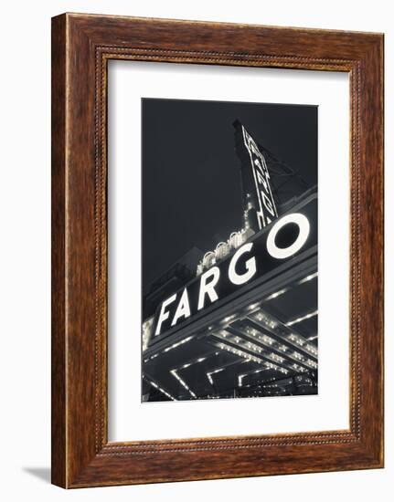 Fargo Theater Sign, Fargo, North Dakota, USA-Walter Bibikow-Framed Photographic Print