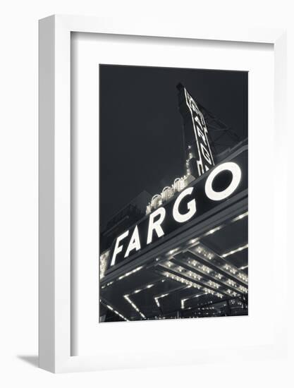 Fargo Theater Sign, Fargo, North Dakota, USA-Walter Bibikow-Framed Photographic Print