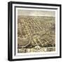 Faribault, Minnesota - Panoramic Map-Lantern Press-Framed Premium Giclee Print