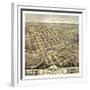 Faribault, Minnesota - Panoramic Map-Lantern Press-Framed Premium Giclee Print