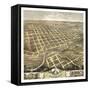 Faribault, Minnesota - Panoramic Map-Lantern Press-Framed Stretched Canvas
