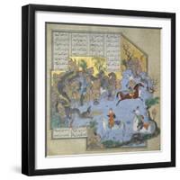 Faridun in the Guise of a Dragon Tests His Sons-Aqa Mirak-Framed Giclee Print