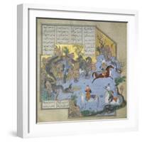 Faridun in the Guise of a Dragon Tests His Sons-Aqa Mirak-Framed Giclee Print